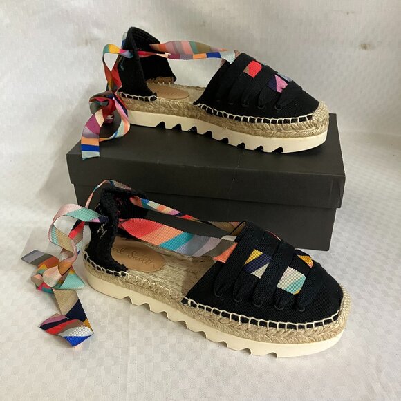 NWT Paul Smith Women's Size 39 Multicolor Kira Swirl Platform Platform Sandals - Picture 3 of 10